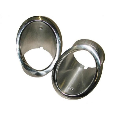 64-65 EXHAUST BEZELS (STAINLESS)