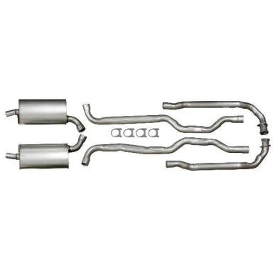 63 COMPLETE ALUMINIZED EXHAUST SYSTEM  (2.5 INCH)