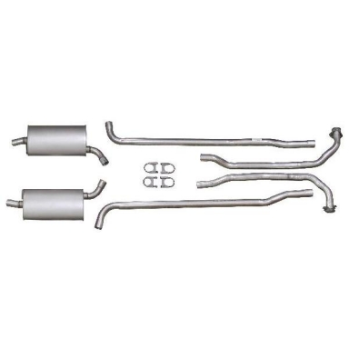 64-65 COMPLETE ALUMINIZED EXHAUST SYSTEM (2 INCH)