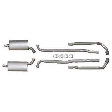 64-65 COMPLETE ALUMINIZED EXHAUST SYSTEM  2.5 INCH