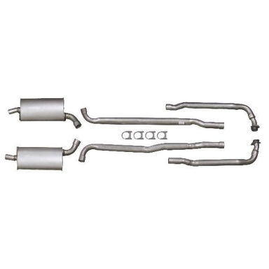 66-67 COMPLETE ALUMINIZED EXHAUST SYSTEM (2-2.5)