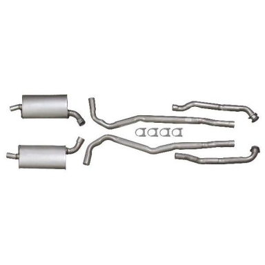 66-67 COMPLETE ALUMINIZED EXHAUST SYSTEM  2.5 INCH