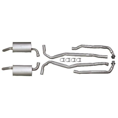 74 COMPLETE ALUMINIZED EXHAUST SYSTEM (2-2.5 INCH)