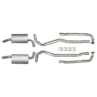 74 COMPLETE ALUMINIZED EXHAUST SYSTEM (2-2.5)