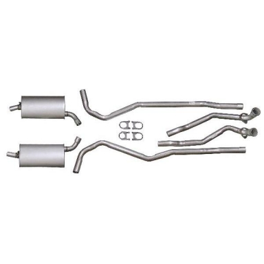 69 COMPLETE ALUMINIZED EXHAUST SYSTEM (2.5-2 INCH)