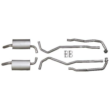 74 COMPLETE ALUMINIZED EXHAUST SYSTEM (2 INCH)