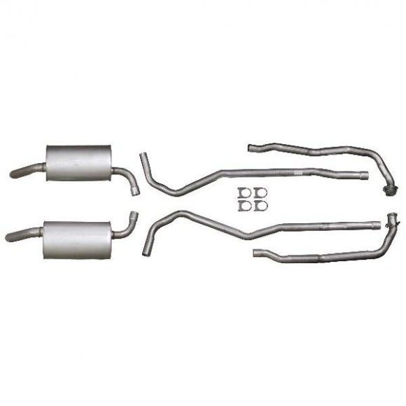 74 COMPLETE ALUMINIZED EXHAUST SYSTEM (2 INCH)