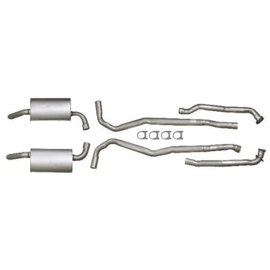 74 COMPLETE ALUMINIZED EXHAUST SYSTEM (2.5 INCH)