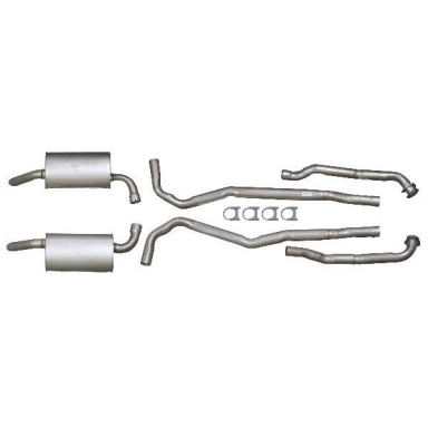 74 COMPLETE ALUMINIZED EXHAUST SYSTEM (2.5 INCH)