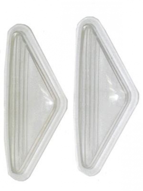 53-55 LICENSE LAMP LIGHT LENS (PAIR)