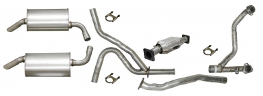 75 COMPLETE ALUMINIZED EXHAUST SYSTEM