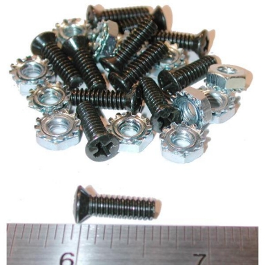 70-82 ROCKER MOLDING SCREW SET W/NUTS & WASHERS