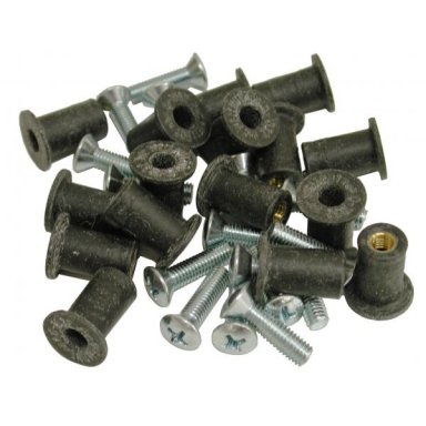 68-69 SIDE LOUVER SCREW SET WITH WELL-NUTS