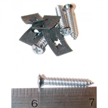 63-67 ROCKER MOLDING END SCREW SET W/NUTS