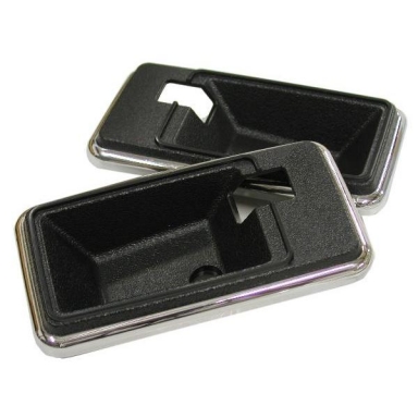 78-82 DOOR PANEL LATCH BEZELS (BLACK)