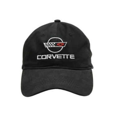 C4 CORVETTE BLACK HAT WITH EMBROIDERED LOGO