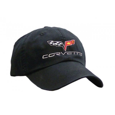 C6 CORVETTE BLACK HAT WITH EMBROIDERED LOGO