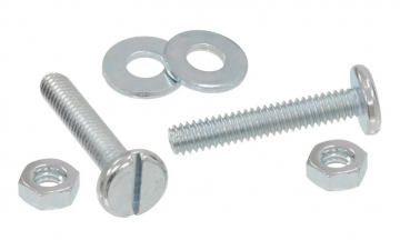 53-76 HOOD BUMPER SCREW W/NUT & WASHER (PR)