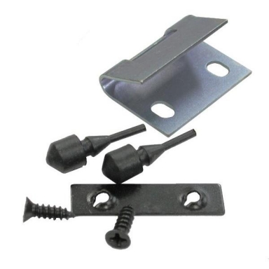 68-82 REAR STORAGE DOOR STRIKER, PLATE & SCREW SET