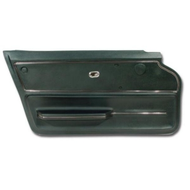 65-66 COUPE DOOR PANEL WITH SUPPORT & TRIM (LH)