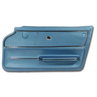 65-66 COUPE DOOR PANEL WITH SUPPORT & TRIM (RH)