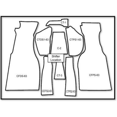 78-79E CARPET SET (CUTPILE) - 3 DOOR COMPARTMENT