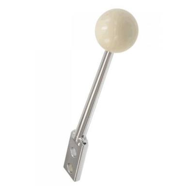 56-58 SHIFTER HANDLE (WHITE BALL) BOLT-ON