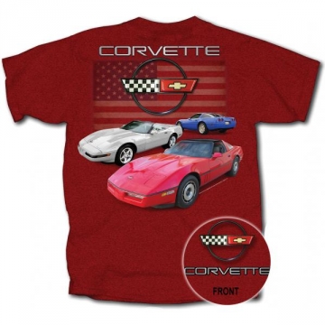 C4 RED, WHITE & BLUE CORVETTES (XXLARGE)