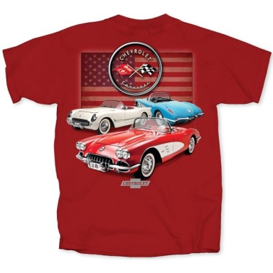 C1 RED, WHITE & BLUE CORVETTES (LARGE)