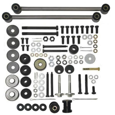 80-82 REAR SUSPENSION BUSHING/MOUNT COMBO KIT-POLY