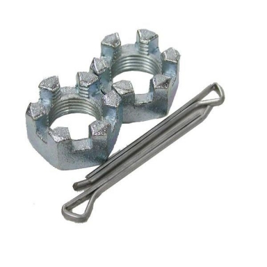 63-82 SHOCK BRACKET SLOTTED HEX NUTS W/COTTER PINS