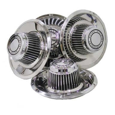 68-82 RALLY WHEEL CENTER CAP SET (CHROME STEEL)