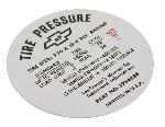 Tire Pressure Decals C3 68-72