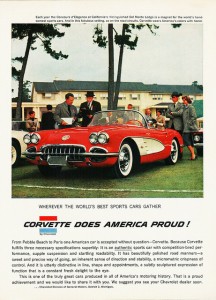 Corvette Does America Proud Ad from 1958