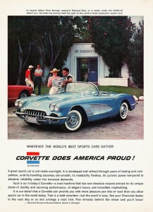 Corvette Does America Proud Ad from 1958